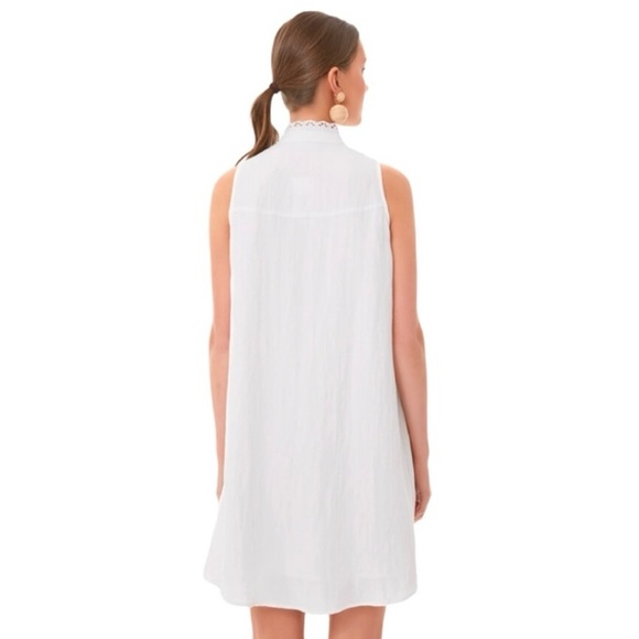 Tuckernuck Pomander Place Dutton Sleeveless Eyelet Trim Dress White Women’s XS - Picture 4 of 9